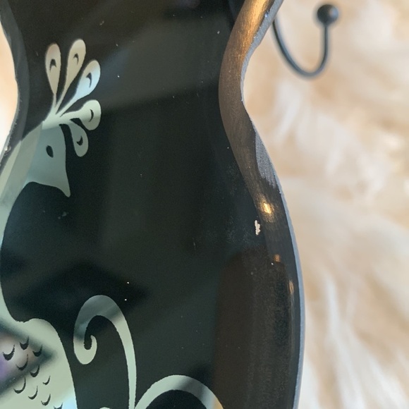 Mirrored Black Dress with Peacock Design Jewelry Holder - Picture 4 of 7